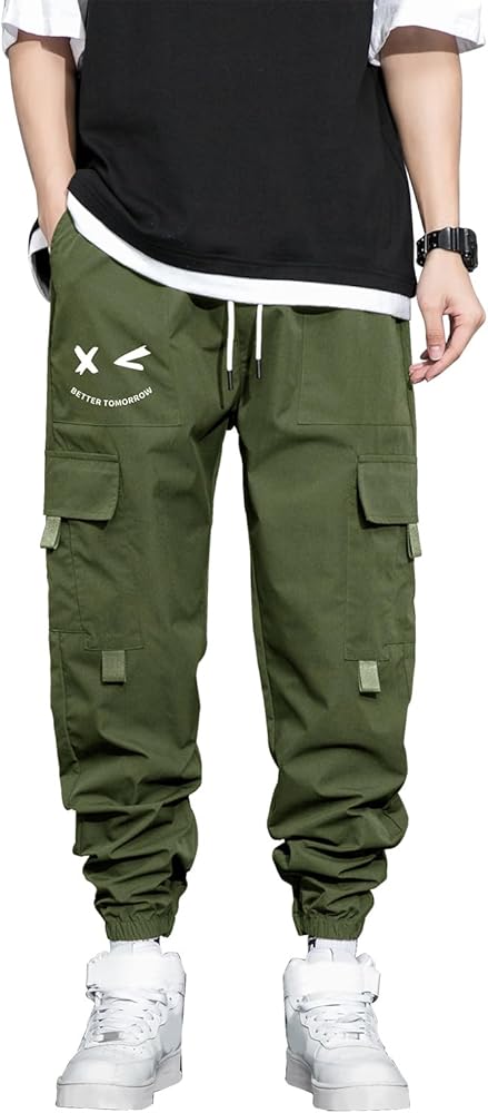 PAIKU FINSOO Men's Tactical Cargo Pants Casual Hip Hop Style PAIKU FINSOO Men's Tactical Cargo Pants Casual Hip Hop Style
